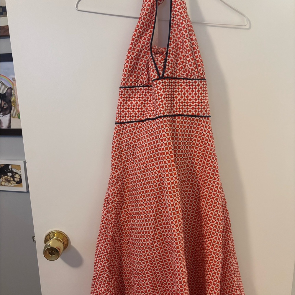 J. Crew Backless Halter Sun Dress Summer Chic Delicate Flirty Size 8 - Picture 2 of 5